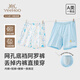 YEEHOO【10A抑菌】?jì)和澴蛹訉拸椓ρ^透氣底襠男女童三合一阿羅褲 快樂(lè )鴨梨2條 130
