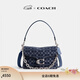 蔻馳（COACH）【禮物】女士經(jīng)典標志丹寧布Chain TABBY 鏈帶單肩包斜挎女包 LH/深藍色 混合色
