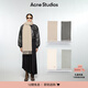 Acne Studios[12期免息]男女同款 純色流蘇雙面羊毛圍巾披肩 燕麥色混色