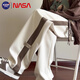 NASA BASE休閑褲子男春夏秋季新款美式潮牌直筒褲男青年寬松闊腿運動(dòng)褲子男 杏色（百分之90顧客選擇） XL （建議120-150斤）