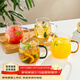 憶壺茶玻璃杯套裝客廳喝水杯家用茶杯加厚牛奶杯咖啡杯子茶杯套裝啤酒 【4只裝】果顏杯 400ml