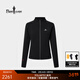 比音勒芬【Polartec超輕保暖針織】2025秋冬新款女士抓絨修身立領(lǐng)夾克外套 07黑色 2XL （110）