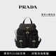 PRADA/普拉達【禮物】女士小號Re-Nylon雙肩背包女包 黑色-金色徽標