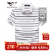 七匹狼男士短袖T恤冰絲光棉夏季涼感翻領(lǐng)短t條紋商務(wù)休閑polo保羅衫男裝 803(本白)-絲光棉 175/92A/XL