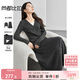 尚都比拉慵懶風(fēng)針織衫套裝女秋冬假兩件上衣顯瘦半身裙兩件套 黛灰色 M 