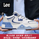 Lee男鞋2026新款春季休閑鞋男厚底面包鞋真皮休閑板鞋高端潮牌鞋子男 藍色 【主推四季款】 40 【偏大/請拍小一碼】