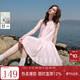 三彩獨醒2025夏季新款純棉連衣裙無(wú)袖背心裙寬松A字裙短裙F 蜜桃粉 S 155/80A