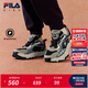 斐樂(lè )FILA兒童童鞋跑步鞋2026年春季新款男女中大童兒童復古跑鞋 黑/亮灰-BL 37 內長(cháng)23.0cm