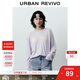 UR2025秋季新款女裝休閑簡(jiǎn)約字母寬松長(cháng)袖T恤UYU450174 淡紫 M