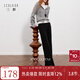 三彩2025冬季新款雪尼爾微喇褲休閑褲開(kāi)叉長(cháng)褲顯瘦簡(jiǎn)約M 經(jīng)典黑 L 165/72A