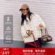 艾萊依輕薄羽絨服女秋季時(shí)尚通勤休閑百搭保暖鴨絨外套 砂礫米M