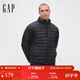 蓋璞男裝2025秋季新款logo拉鏈立領(lǐng)棉服外套輕薄保暖美版790583