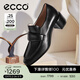 愛(ài)步（ECCO）樂(lè )福鞋女 商務(wù)優(yōu)雅淺口正裝單鞋粗跟高跟鞋女 型塑291903 黑色29190301001 37