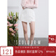 三彩2025秋款設計感裙褲休閑短褲高腰不對稱(chēng)熱褲簡(jiǎn)約M 珍珠白 XL 170/76A