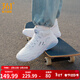 361°運動(dòng)鞋男鞋冬征春夏季新款革面高幫百搭厚底增高休閑鞋板鞋鞋子男 361度白/冰河藍 42