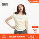 森馬（Semir）短袖T恤女夏季短款修身正肩字母印花衣服褶皺收腰101325100007
