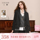 三彩【綿羊毛】2025冬季新款西裝式毛呢大衣外套中長(cháng)通勤M 寂靜灰 M 160/84A