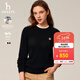 哈吉斯（HAZZYS）女裝 春秋款女毛衣【PHIZ系列】時(shí)尚羊毛衫女ABYSD0BCX01 黑色BK L (165/88A 40)