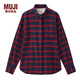 MUJI MUJI 女式 棉法蘭絨 格子襯衫 紅色 M
