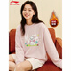 李寧（LI-NING）【加絨保暖】衛衣女子小鹿斑比瑪麗貓圓領(lǐng)時(shí)尚百搭運動(dòng)寬松上衣女