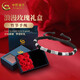 中國黃金（CHINA GOLD）足銀竹節手繩男款時(shí)尚百搭節節高升轉運手鏈婦女節生日禮物送男友 【玫瑰禮盒】竹節手繩【黑繩】
