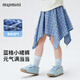 MQDMINI童裝女童短褲兒童裙褲中小童百搭休閑褲 休閑格子