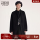 Teenie Weenie【輕絨智型通勤大衣】小熊女25冬雙面綿羊毛呢外套 黑色 S