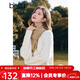 百圖betu女裝冬季新款毛衣圓領(lǐng)大身麻花織法百搭毛衫女2411X14 米白 L