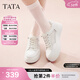 他她（TATA）小白鞋厚底女鞋秋季新款網(wǎng)面透氣休閑鞋板鞋松糕底WJN28CM5 白色 36