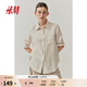 H&M女裝襯衫2025秋季新款透氣慵懶松馳感亞麻襯衫有領(lǐng)上衣1219107 淺米色 XL 170/116