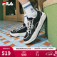 斐樂(lè )（FILA）官方男鞋COOKIES復古帆布鞋曲奇鞋時(shí)尚休閑鞋 黑/奶白-BG 42