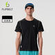 飛比特【銀離子T】男士短袖夏季半袖透氣運動(dòng)休閑健身上衣跑步 經(jīng)典黑 L