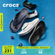 CROCS卡駱馳貝雅卡駱班運動(dòng)拖鞋男鞋女鞋居家?jiàn)A腳平底人字拖鞋|205393 黑色/白色-066 41 /42(260mm)