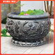 語(yǔ)森憶石雕魚(yú)缸花盆戶(hù)外庭院裝飾石頭水缸大石缸造景養魚(yú)池石槽流水擺件 精品魚(yú)缸直徑80cm