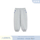 white wheat兒童2025冬季新款不倒絨褲子男女童運動(dòng)寶寶加絨束腳褲 花灰 110