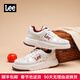 Lee板鞋男鞋2026新款厚底面包鞋高級感鞋子男潮鞋小白鞋休閑運動(dòng)鞋 深酒紅 42 皮鞋碼
