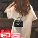 viney牛皮包包女包輕奢凱莉包斜挎手提單肩包生日禮物高級感送女友老婆