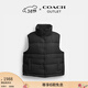 蔻馳（COACH）【禮物】奧萊女士經(jīng)典標志羽絨背心馬甲疊穿 黑色 M