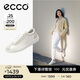 愛(ài)步（ECCO）牛皮簡(jiǎn)約系帶舒適休閑板鞋 柔酷零點(diǎn)女鞋220253 白色/灰白色38 HL