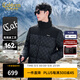卡賓【高充絨】卡賓老花面包羽絨服男冬大衣休閑寬松立領(lǐng)鴨絨加厚外套 煤黑色01 L /175/50