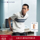 Tommy Hilfiger【休閑撞色】春夏男裝純棉商務(wù)條紋字母翻領(lǐng)短袖T恤POLO衫 米白色撞色AC0 L （推薦：150-165斤）