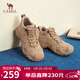 駱駝（CAMEL）工裝靴女休閑拼接厚底高幫鞋登山鞋馬丁靴 L24W283645 卡其 37 