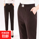 春秋休閑褲新款高腰寬松哈倫褲大碼寬松顯瘦長(cháng)褲薄款顯瘦松緊腰圍 咖啡色 3XL 建議115-130斤