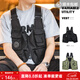 馬登工裝多口袋機能戰術(shù)馬甲戶(hù)外無(wú)袖坎肩攝影釣魚(yú)兩用挎包外套男 黑色 均碼