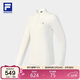 FILA 斐樂(lè )官方女子針織長(cháng)袖上衣2026春健身運動(dòng)修身半拉鏈長(cháng)T