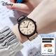 迪士尼（Disney）學(xué)生手表個(gè)性復古撞色帆布帶石英表青少年初中高中生防水手表開(kāi)學(xué)