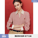 ELLE【條紋秩序】學(xué)院新年紅色條紋衛衣女2026春季新款設計感寬松上衣 條紋 M