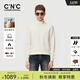 C'N'C【80%綿羊毛】CNC刺繡logo高領(lǐng)針織衫25秋冬奢侈品高級打底毛衣男 白色 52 /L/(180/96A)