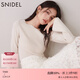 SNIDEL秋冬喇叭袖斜肩泡泡袖修身針織衫上衣SWNT245036 象牙白 均碼 （F）