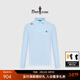 比音勒芬【抗UV防曬】春秋季男士上衣干爽透氣運動(dòng)休閑長(cháng)袖polo衫T恤 15淺藍 L 105